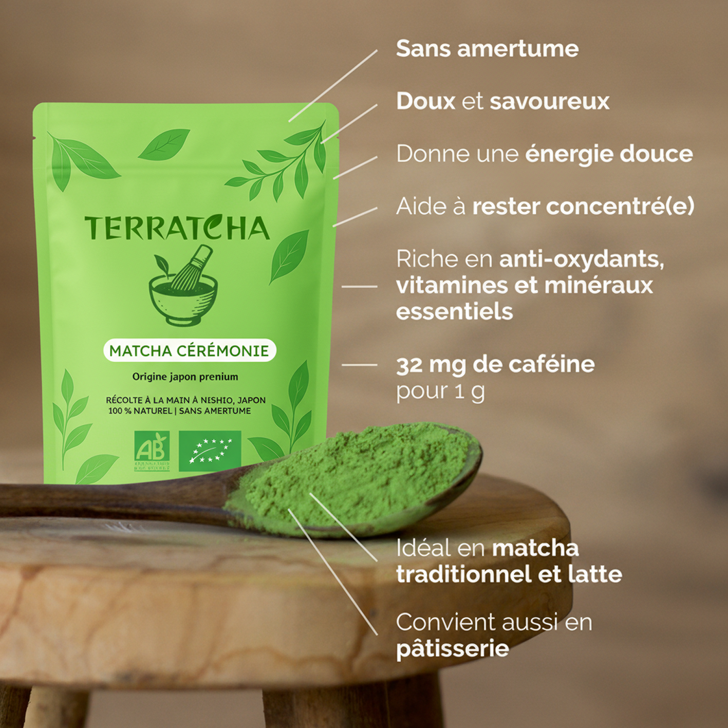 THÉ MATCHA CÉRÉMONIE BIO