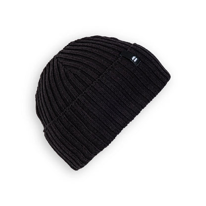 Beringia Seawolf Knit Hat - Oregon grown merino, made in USA - Black