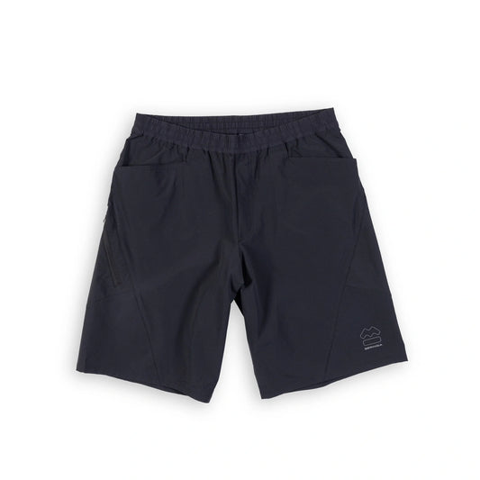 Beringia Men's Sky Short - in black, front view.