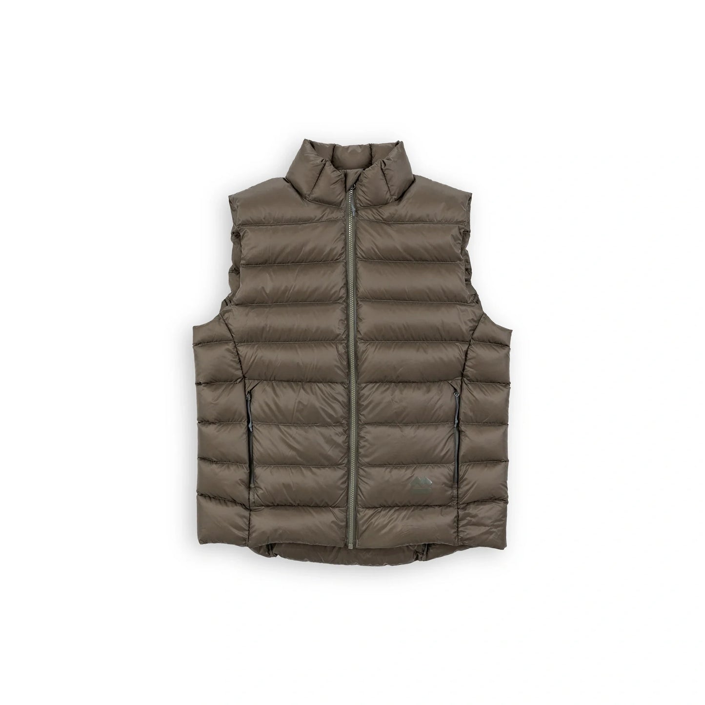 Beringia Bering Down Vest - front view in Dark Olive