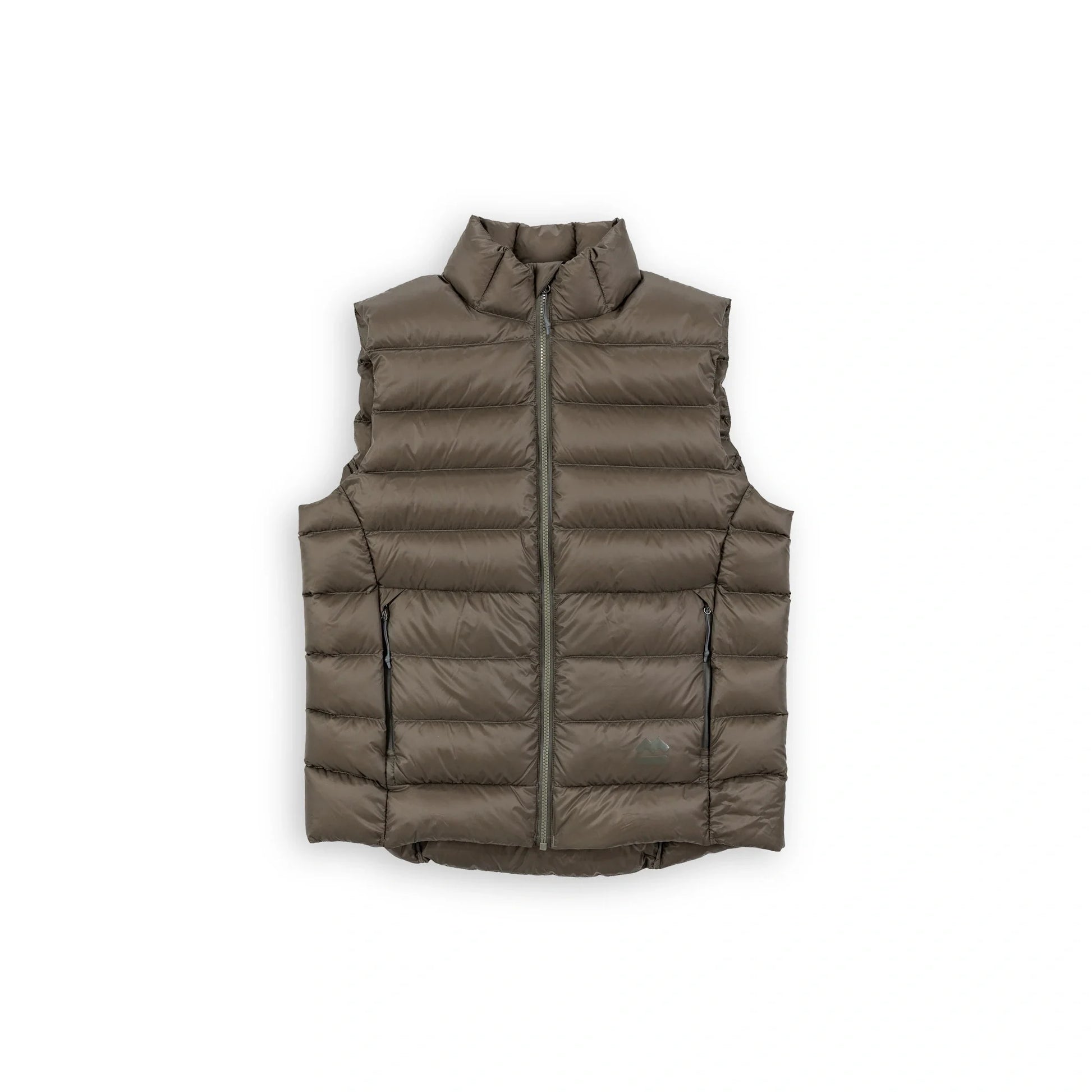 Beringia Bering Down Vest - front view in Dark Olive